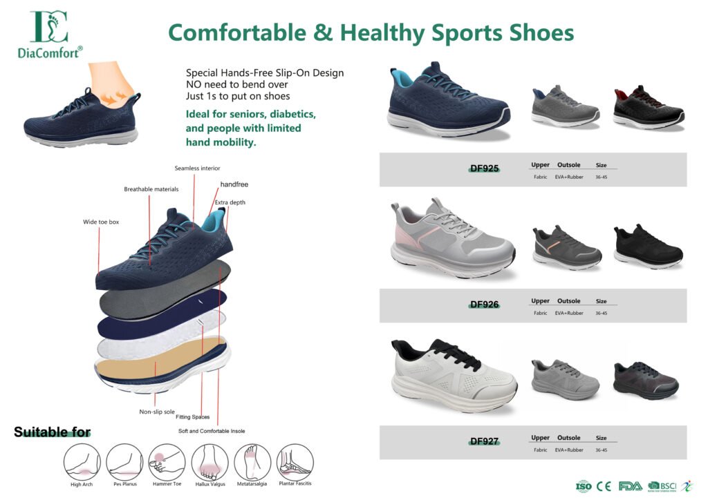 DiaComfort Hands-Free Comfortable & Healthy Sports Shoes