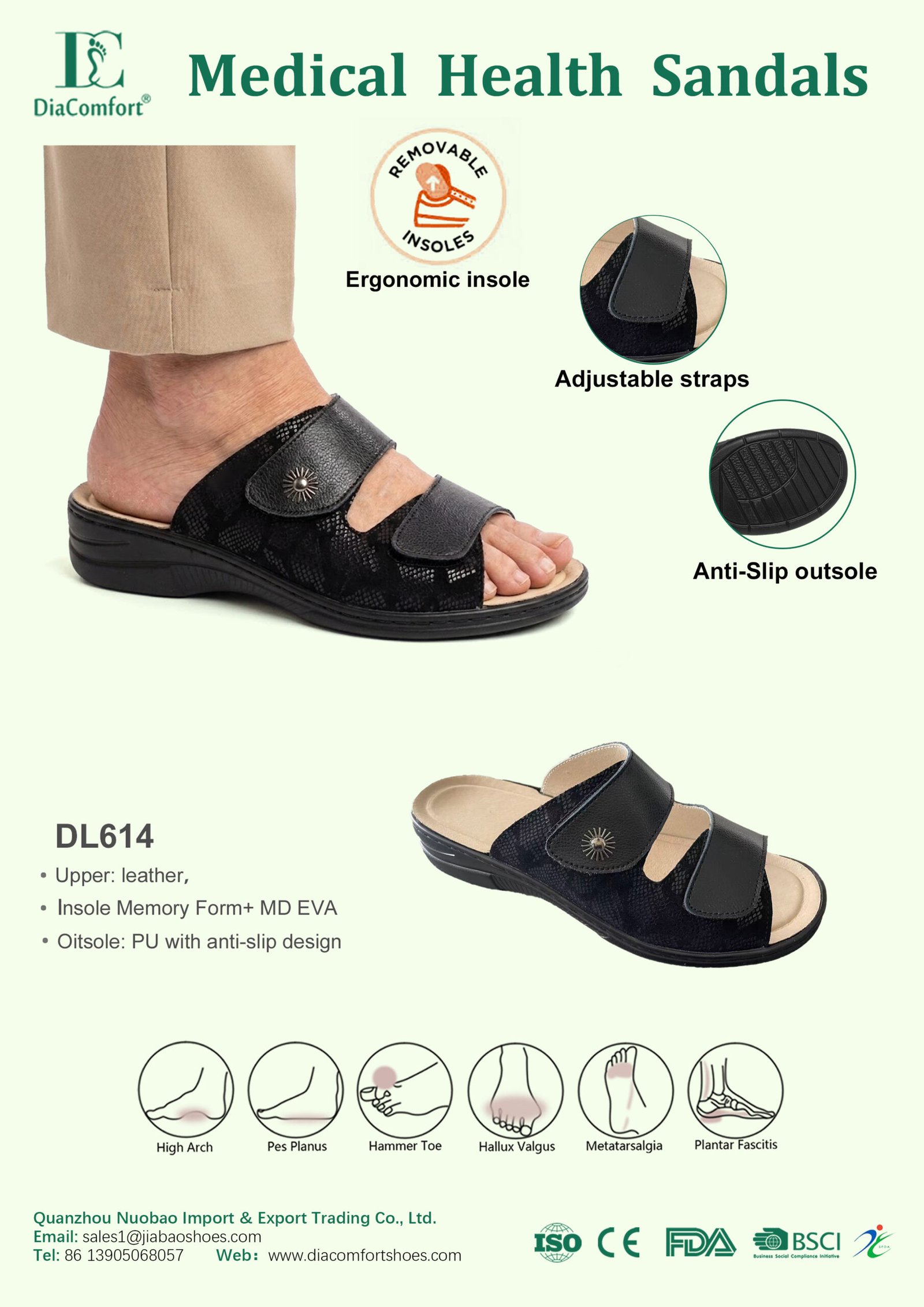DL614 Medical‑Grade Sandals